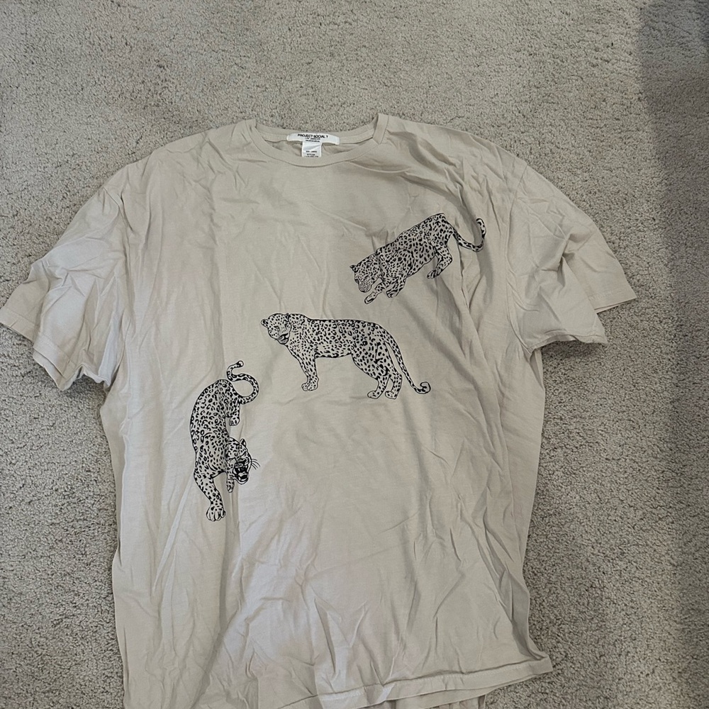 Project Social T Beige Graphic T-Shirt